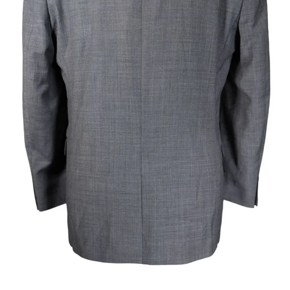 Chaps Ralph Lauren Mens Blazer Gray Wool Blend Stretch Jacket Sport Coat 38R